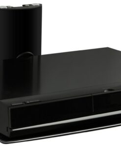 Mount-It! TV Shelf | Single Floating Component Shelf for Cable Box, Playstation, DVD Player, and Xbox | Tempered Glass Material, 22 Lbs Capacity (Black) 1 Shelf 19 61uDKIaVzIL