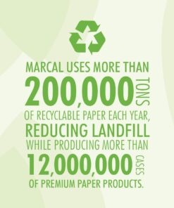 Marcal Paper Towels U-Size-It Sheets 2 Ply 140 Sheets Per Roll 100% Recycled - 12 "Roll Out" Rolls Per Case Green Seal Certified Paper Towel Rolls 06183 12 Rolls - White 10 61uGlDuGXLL