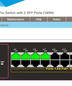 NETGEAR 26-Port PoE Gigabit Ethernet Smart Switch (GS324TP) - Managed, with 24 x PoE+ @ 190W, 2 x 1G SFP, Desktop or Rackmount, S350 series 26 port | 24xPoE+ 190W | 2xSFP 18 61uHJFB25DL