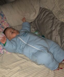 Baby Merlin's Magic Sleepsuit - 100% Cotton Baby Transition Swaddle - Baby Sleep Suit - Blue - 6-9 Months 35 61uIFS8KVqL