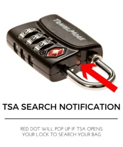 Open Alert Indicator TSA Approved 3 Digit Luggage Locks to Lock Travel Suitcase (2 Pack, Black) 2 Pack 9 61uIsIEHvNL