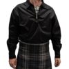 Men’s Long Sleeve Shirt, Jacobite Ghillie Shirt for Kilts, w/Leather Tie 3X-Large Black 12 61uJvh5zYkL 2