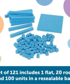 Learning Resources Base Ten Blocks Smart Pack, Early Childhood Math Skills, Ages 5+, Multicolor Base Ten Smart Pack 10 61uL6hd1E0L