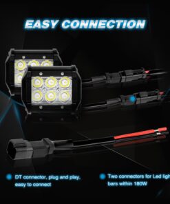 Alternative view of Nilight 10016W DT Wiring Harness Kit for LED Light Bars - 12V On/Off Switch, Power Relay, Blade Fuse - 2 Leads, 2 Years Warranty