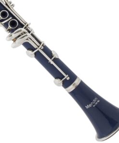 Mendini by Cecilio B Flat Beginner Clarinet with 2 Barrels, Case, Stand, Book, 10 Reeds, and Mouthpiece - Bb Student Clarinet Set, Wind & Woodwind Musical Instruments, Blue Clarinet 10 61uQ0j8vGpL