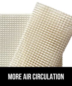 The Original Gorilla Grip Extra Strong Rug Pad Gripper, 5x7 FT, Grips Keep Area Rugs in Place, Thick Slip and Skid Resistant Pads for Hard Floors Under Carpet Mat Cushion and Hardwood Floor Protection 5' x 7' 28 61uRZuE0AML