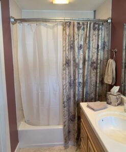 Zenna Home NeverRust Aluminum Double Curved Tension Shower Curtain Rod, 50 to 72-Inch, Satin Nickel 44 61uRlaZyI3L 1