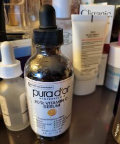 PURA D'OR 20% Vitamin C Serum (4oz BEST VALUE) Lightweight Maximum Strength Formula,Hyaluronic Acid,Retinol,Professional Grade Treatment For Face & Eyes,Dark Spots,Acne,Wrinkles,For Men & Women 30 61uTAmgA4BL 2