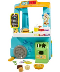 Alternative view of Fisher-Price Laugh & Learn Toddler Learning Toy Servin’ Up Fun Food Truck Electronic Playset With 24 Accessories For Ages 18+ Months