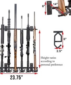 Hold Up Displays - Gun Rack and Rifle Storage Holds 6 Winchester Remington Ruger Firearms and More - Heavy Duty Steel - Made in The USA 1 Pack 22 61uWhVRtkDL
