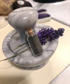 HIC Kitchen HIC Mortar and Pestle Set, 3.8 x 4 x 3.8 inches, Marble 37 61uWrukO39L