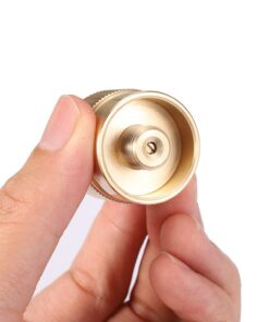 Kbrotech Camping Stove Adapter 1LB Propane Small Tank Input and a Lindal Valve EN417 Output Outdoor Cylinder LPG Canister Convert (Brass) Gold 16 61uXuPQ6ztL