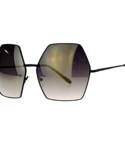 SA106 Mirrored Lens Octagon Oversize Designer Fashion Sunglasses Black 9 61uZvIuMYEL