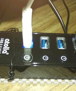 Powered USB Hub Long Cord, atolla USB 3.0 Hub 4 + 1 Data Transfer and Charging Multiport with Power Supply Adapter 15W (5V/3A) and 3.3ft Meter USB 3 Extension Cable 18 61ua4yt 3L