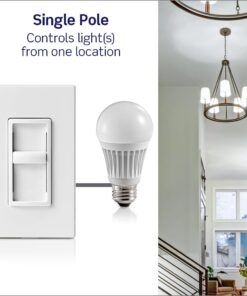 Leviton SureSlide Dimmer Switch for Dimmable LED, Halogen and Incandescent Bulbs, 6672-1LT, Light Almond 18 61udG2tjG0L