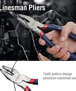 Workpro 7-piece Pliers Set (8-inch Groove Joint Plier, 6-inch Long Nose, 6-inch Slip Joint, 4-1/2 Inch Long Nose, 6-inch Diagonal, 7-inch Linesman, 8-inch Slip Joint) for DIY & Home Use 24 61udTXH uL