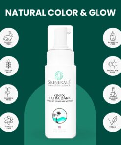 Skinerals Onyx Tanner Mousse - Natural and Organic -Self Tanner Foam, Sunless Tanner, Natural Self Tanner Mousse, Tanning Foam Self Tanner (8oz) 23 61udfiehoCL