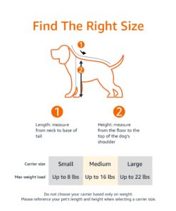 Amazon Basics Soft-Sided Mesh Pet Travel Carrier for Dog, Cat, Medium, 16.5"L x 9.4"W x 9.8"H, Black Without Wheels 39 61uiurzloYL