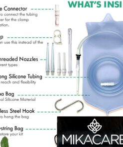 Mikacare Enema Bag Kit Clear Non-Toxic Silicone. for Coffee and Enema Kit for Colon Cleansing - Enema Detox - 2 Quart - Home Colonic Kit - Enema Coffee not Included 19 61ukxTEW9TL