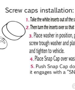 Rust Resistant Stainless Steel License Plate Frame Screws Fasteners + Chrome Screw Caps 13 61un4RaJ9AL