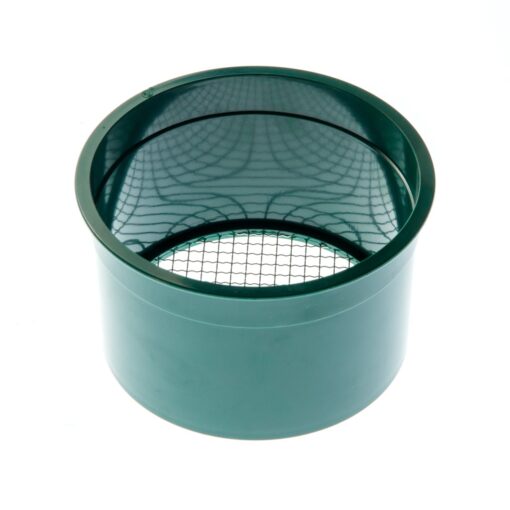 SE 5 7/8 Inch Mini Stackable Classifier Gold Prospecting Pan - 16 Holes/Square Inch Stainless Steel Mesh Sifting Pan, Green