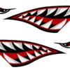 Shark Teeth Mouth Reflective Decals Graphics Sticker Fishing Boat Canoe Car Truck Kayak Decals Accessories