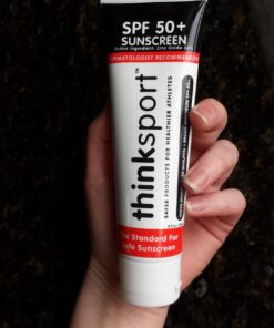 Thinksport SPF 50 Mineral Sunscreen – Safe, Natural Sunblock for Sports & Active Use - Water Resistant Sun Cream –UVA/UVB Sun Protection – Vegan, Reef Friendly Sun Lotion, 3 Fl Oz (Pack of 1) 3 Fl Oz (Pack of 1) 44 61upeF4h7xL 1