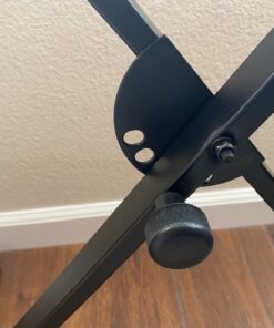 Stage Rocker Single-X Style Classic Folding Keyboard & Digital Piano Stand, Adjustable Width & Height, Durable & Sturdy, Easy to Assemble for Travel/Storage, Sleek Black, Powered by Hamilton(SR524000) 38 61uqcBTj33L