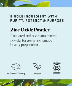 Sky Organics Zinc Oxide Powder for Body, 100% Pure Non-Nano & Uncoated for DIY, 16 Oz. 25 61uqvy cBWL 1