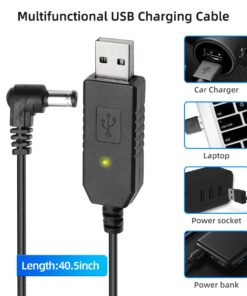 Baofeng USB Cable Battery Charger with Indicator Light for Portable Baofeng UV-82 UV-82HP UV-82L Series Two-Way Radios 13 61ursCBCa7L