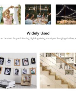 Litcher Globe String Light Suspension Kit, Outdoor Light Guide Wire, Vinyl Coated Stainless Steel Steel Cable,Include 150fts Transparent PVC and 304 Stainless Steel Wire Cable, Turnbuckle and Hooks 29 61uw4q0upZL