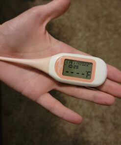 Easy@Home Smart Basal Thermometer, Large Screen and Backlit, FSA Eligible, Period Tracker with Premom(iOS & Android) - Auto BBT Sync, Charting, Coverline & Accurate Fertility Prediction EBT-300 43 61uxP30kg4L