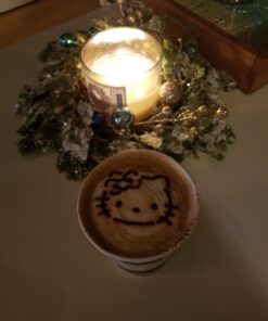 Lofekea Stainless Steel Powder Shakers Coffee Cocoa Cinnamon Shaker Cans Mesh Duster with 16PCS Stainless Steel Barista Coffee Decorating Stencils Template for Latte Cappuccino, Cupcake Stencils Stencil and Shaker 34 61uzpWNWxbL