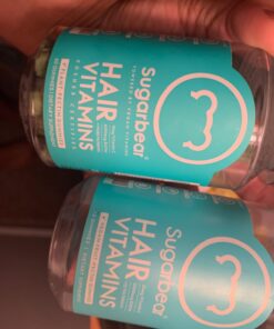 Sugarbear Hair Vitamins Extra Strength Biotin 6000mcg, Vitamin C, E, Coconut Oil, Zinc, Folic Acid, Inositol - Vegan Gummies for Luscious Hair and Nails - Supplement for Women & Men (1 Month Supply) 60 Count (Pack of 1) 51 61v0G2HCk L