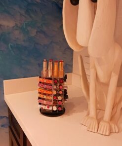 Ikee Design Premium Acrylic Rotating 64 Cosmetic Lipstick Organizer Tower,Lipgloss Stand with Removable Dividers, 360 Degree Spinning Lipstick Display Tower,4 1/2 W x 4 1/2 D x 9 1/8 H in Clear 32 61v0QlUjFQL