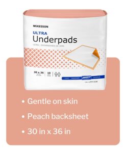 McKesson UPHV3036 StayDry Ultra Underpads, 30" x 36" (Pack of 100) Peach Backsheet 23 61v2w0VGw6L