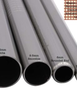 Short Safer Rounded End Stainless Steel Smoothie Straws, Reusable Straight Metal Straws for Half Pint Mason Jars, Coffee Mugs, Small Glasses, Cocktail Straws, 4 Portable Short Stainless Steel Straws 33 61v6vU XSwL
