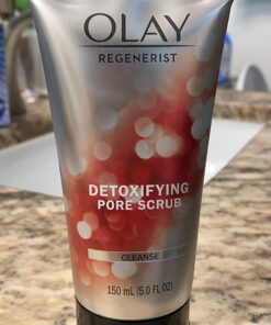 Olay Facial Cleanser Regenerist, Detoxifying Pore Scrub & Exfoliator, 5 Fl Oz (Pack of 3) 19 61v90FoLKL 2