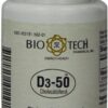 Bio-Tech Pharmacal D3-50 50,000 IU, 100 Capsules – All-Natural Supplement – Supports Bone, Cardiovascular, Neuromuscular, & Immune Health – No Dairy, Fish, Gluten, Peanut, Shellfish, & Soy Standard Packaging 37 61v9J2Lo57L
