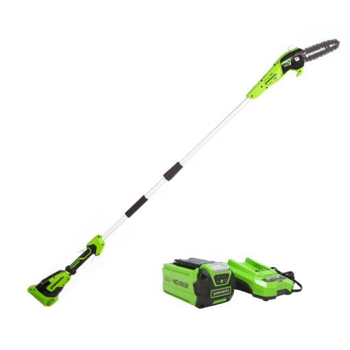 Greenworks 40V 8-Inch Cordless Polesaw, 2.0Ah Battery and Charger Included PS40B210 Polesaw (2.0Ah)