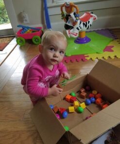 Skoolzy Primary Lacing Beads with String & Pipe Cleaners 46 pc Lacing Beads (41 pc) 47 61vBpXwVFDL