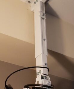 WALI Universal Projector Mount, Projector Ceiling Mount with 25.6'' Extendable Arms, Projector Mounting for Ceiling Adjustable Height Holds up to 44 lbs Projector Holder/Hanger (PM-001-W), White 41 61vCajoR4SL