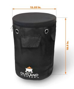 Outland Living Firebowl UV and Weather Resistant 740 Propane Gas Tank Cover with Stable Tabletop Feature, Fits Standard 20 lb Tank Cylinder, Ventilated with Storage Pocket Cover + Tabletop Black 23 61vDRFfzwsL