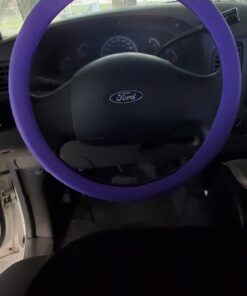 Steering Wheel Cover Auto Car Silicone Great Grip Anti-Slip Steering Cover Diameter 36-38cm/14-15inch (Purple) Purple 34 61vEA7za6UL