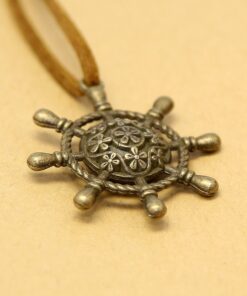 EvZ Leather Writing Journal Notebook, 7 Inches Vintage Nautical Spiral Blank String Diary Notepad Sketchbook Travel to Write in, Unlined Paper, Retro Pendants, Classic Embossed, Coffee 36 61vEHGZUmqL