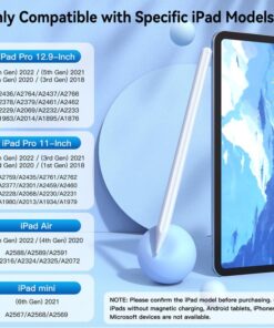 Alternative view of Hastraith Wireless Charging Stylus Pen for iPad, Smart iPad Pencil 2nd Generation with Palm Rejection Tilt Function for Apple iPad Pro 12.9 Inch 3/4/5/6, Pro 11 Inch 1/2/3/4, Air 4/5, Mini 6th Gen