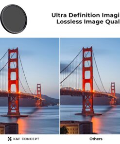 K&F Concept 58mm Variable ND Filter ND2-ND32 Camera Lens Filter (1-5 Stops) No X Cross HD Neutral Density Filter with 28 Multi-Layer Coatings Waterproof (Nano-X Series) 24 61vIvSm7yFL 3