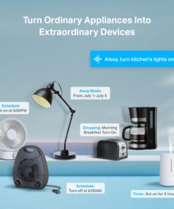 Kasa Smart Plug Mini 15A, Smart Home Wi-Fi Outlet Works with Alexa, Google Home & IFTTT, No Hub Required, UL Certified, 2.4G WiFi Only, 4-Pack(EP10P4) , White 20 61vJwuQhyL