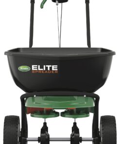 Scotts Elite Spreader for Grass Seed, Fertilizer, Salt and Ice Melt, Durable Push Spreader Holds up to 20,000 sq. ft Product Single Pack 49 61vLCyYf5L