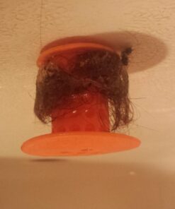 TubShroom Tub Hair Catcher Protector, Fits 1.5" - 1.75" Drain, Orange 34 61vMQlG q5L